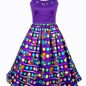Disney dress shop inside out emotions Purple Multicolor Midi Dress